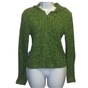 Jamie Scott full zip, hooded sweater Sz L